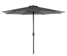 Markedsparasoll San Marino Ø300 cm grå m/sveiv - Sunlife